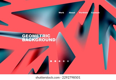 Broken pieces abstract background. Trendy background for your landing page design, concept of web page design for website and mobile website