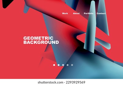 Broken pieces abstract background. Trendy background for your landing page design, concept of web page design for website and mobile website