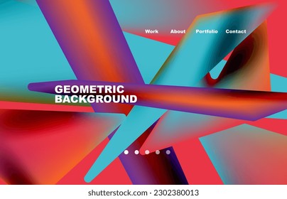 Broken pieces abstract background. Trendy background for your landing page design, concept of web page design for website and mobile website