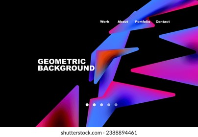 Broken pieces abstract background. Trendy background for your landing page design, concept of web page design for website and mobile website