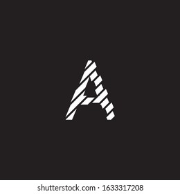 broken pieces forming the letter A