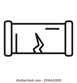 Broken pipe icon outline vector. Water pipeline. Drain plumber