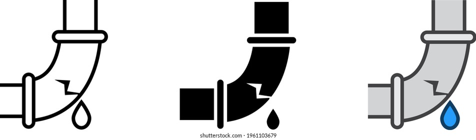 broken pipe icon , vector illustration
