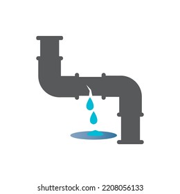 broken pipe icon vector illustration symbol design