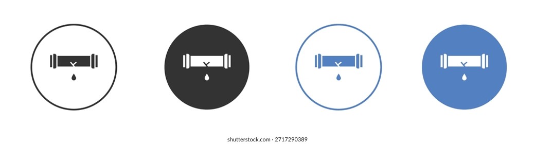 Icono de tubo roto para el Diseño web. pixel iconos planos perfectos