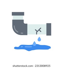 Gebrochene Pipes Symbol in Vektorgrafik. Illustration