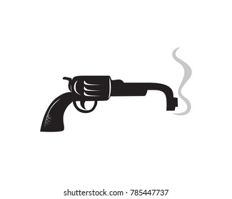 Broken Pistol symbol of Masculinity and impotency
