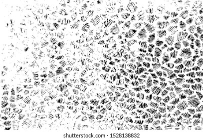 Broken plaster wall effect. Grunge worn damask pattern design. Distressed fabric texture. Overlay texture design. Vector illustration. Eps10.