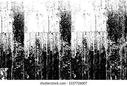 Broken plaster wall effect. Grunge worn damask pattern design. Distressed fabric texture. Overlay texture design. Vector illustration. Eps10.