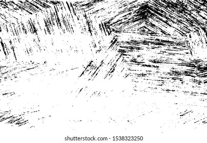 Broken plaster wall effect. Grunge worn damask pattern design. Distressed fabric texture. Overlay texture design. Vector illustration. Eps10.