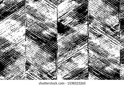 Broken plaster wall effect. Grunge worn damask pattern design. Distressed fabric texture. Overlay texture design. Vector illustration. Eps10.