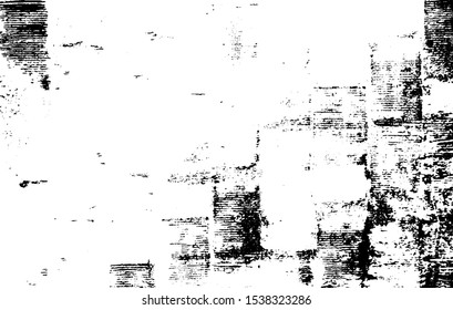 Broken plaster wall effect. Grunge worn damask pattern design. Distressed fabric texture. Overlay texture design. Vector illustration. Eps10.