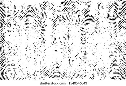Broken plaster wall effect. Grunge worn damask pattern design. Distressed fabric texture. Overlay texture design. Vector illustration. Eps10.