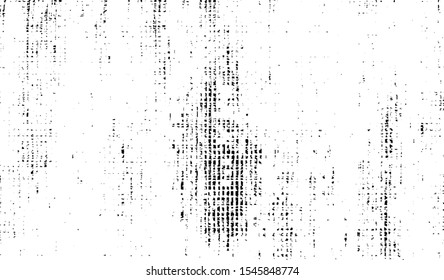 Broken plaster wall effect. Grunge worn damask pattern design. Distressed fabric texture. Overlay texture design. Vector illustration. Eps10.
