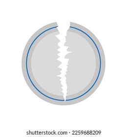 broken plate icon. Vector illustration.