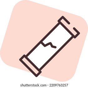 Tubos de plomería rotos, ilustración, vector sobre fondo blanco.