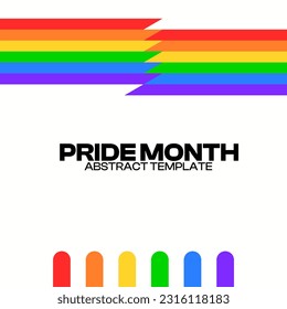 Broken Pride Rainbow Flash Bar Template with Lines