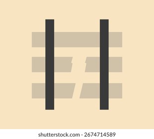 design de conceito de ícone de trilho quebrado