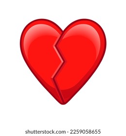 Broken red heart Large size emoji icon