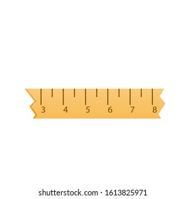 Broken ruler icon. Clipart image isolated on white background