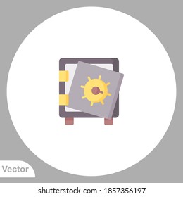 Broken safe box icon sign vector,Symbol, logo illustration for web and mobile