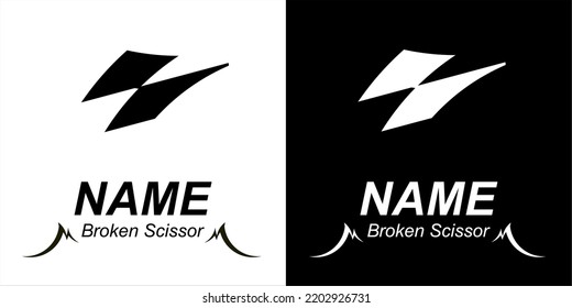 The broken scissors have lost their original shape
