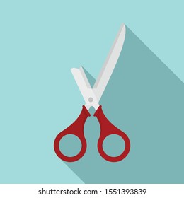 Broken scissors icon. Flat illustration of broken scissors vector icon for web design