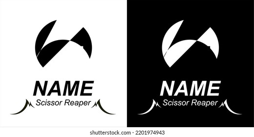 Broken scissors and steel reaper logo