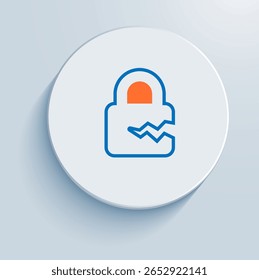 Segurança quebrada destacando os riscos das vulnerabilidades do sistema na era digital