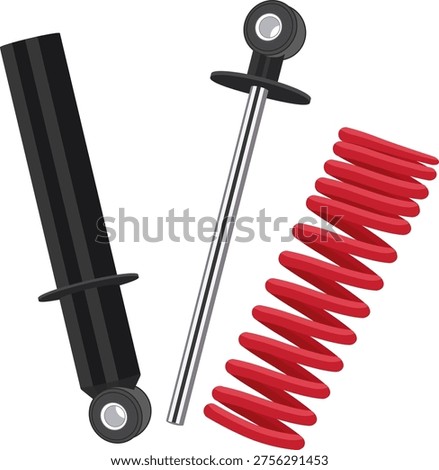 broken shock absorber, damaged suspension.