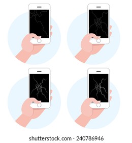 Broken smart phone screen