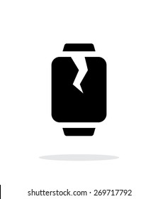 Broken smart watches simple icon on white background. Vector illustration.