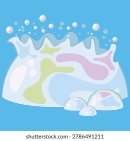 broken soap bubble, fragile bubble.