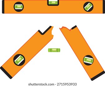 Dibujo de Vector de nivel de espíritu roto.