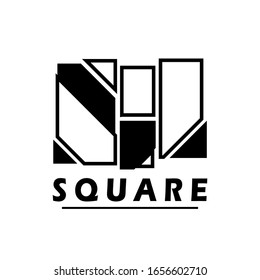 Broken Square Logo Design Icon