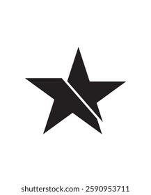 broken star icon, vector best flat icon.