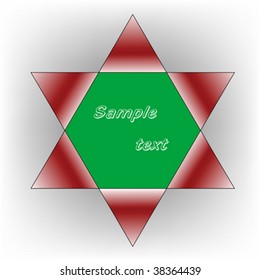 broken sticker with space for text, vector art illustration