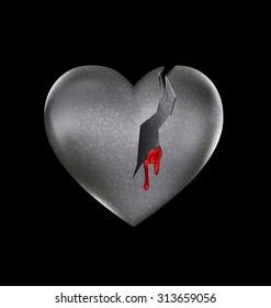 broken stone heart