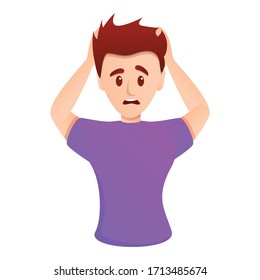 Broken stress icon. Cartoon of broken stress vector icon for web design isolated on white background