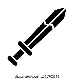 Icono De Glifo De Vector De Espada Rota Para Uso Personal Y Comercial.
