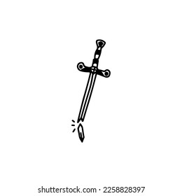  gebrochenes Schwert-Vektorgrafik-Konzept