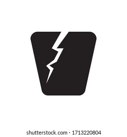 Símbolo roto, icono vector en fondo blanco