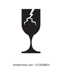 Broken symbol, vector icon on white background