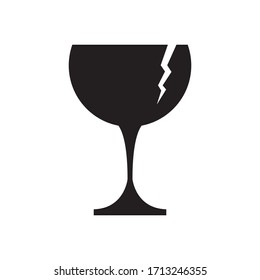 Símbolo roto, icono vector en fondo blanco