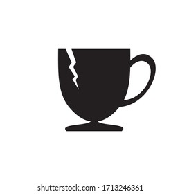 Broken symbol, vector icon on white background