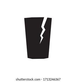 Broken symbol, vector icon on white background