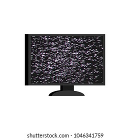 Broken television. Ripples on screen. Glych effect. Vector illustration
