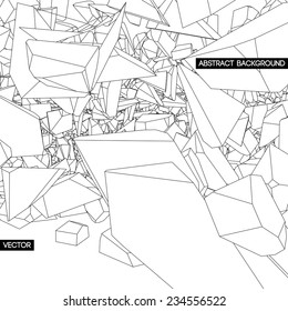Broken texture. Abstract background. Vector design.