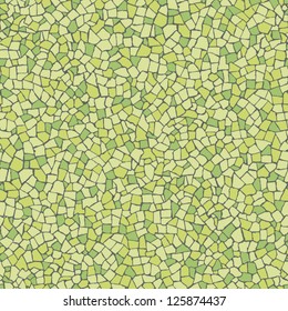 Broken tiles mosaic (trencadis) green pattern