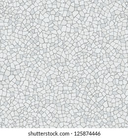 Broken tiles mosaic (trencadis) white pattern